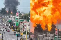 Gigantische vuurbal bij opslagplaats met gastankwagens in Mexico
