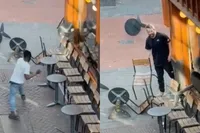 Tafel vliegt door raam van Café van Beeren in Amsterdam na uitbarsting