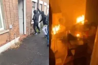 Beelden uit Belfast wekken indruk dat demonstranten van deur tot deur gaan op zoek naar migranten