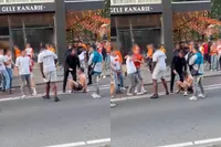 Gezellige confrontatie in Rotterdam: licht uit ogen geslagen van oranjefan