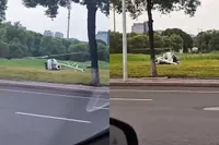 Noodlanding van helikopter in China gaat helemaal mis