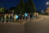 Zanger Mike Kanders maakt van kermis één groot feest: polonaise over de rotonde