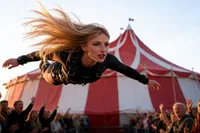 Zwarte Cross pakt uit met krankzinnige stunt: freerunners worden 75 meter over Megatent gekatapulteerd