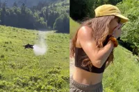 Wingsuitpiloot Vincent duikt met bloedgang op drie dames af en gaat net zo hard viraal