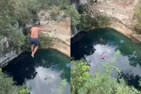 Dronken waaghals springt van 20 meter en leert op pijnlijke wijze dat water keihard kan zijn