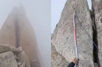Russische alpinist legt doodeng waarschuwingssignaal van bliksem vast in Franse Alpen