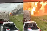 Vrachtwagen met ammoniumnitraat ontploft na botsing in China en veroorzaakt gigantische paddenstoelwolk