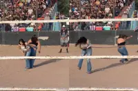 Tug-of-war op Mexicaanse rodeo loopt precies zoals je hoopt