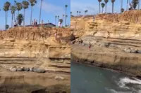 17-jarige knaap knalt keihard op rots na sprong van beruchte kliffen bij San Diego
