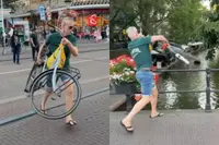 Woeste kerel gooit fiets vanaf Utrechtse brug de gracht in, maar reden blijft onduidelijk