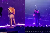 Man maakt natte droom waar en springt podium op bij Shakira, beveiliging grijpt razendsnel in