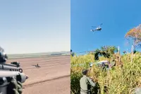 Helikopter met ruim 200 kilo cocaïne onderschept na achtervolging van 40 minuten