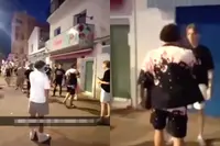 Sjappies dagen Ex on the Beach deelnemer Marc-Junior uit in Lloret de Mar