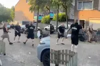 Gezelligheid in Breda: mensen gaan elkaar met alles te lijf in ordinaire ruzie op straat