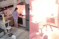 Nuggetavond eindigt in gigantische steekvlam na klassieke fout in de keuken