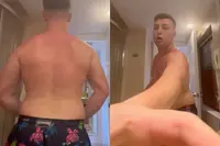 Even de ‘gains’ filmen loopt voor deze gast niet helemaal volgens plan