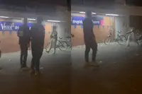 Beelden vechtpartij in Santpoort gaan rond: persoon lijkt kettingslot als wapen te gebruiken