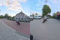 Motoragent in Staphorst gebruikt dienstmotor om vluchtende brommerrijder te stoppen