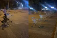 Winkelwagens krijgen allemaal een eigen parkeerplek bij Albert Heijn in Putten: flauwe grap of geniale actie?