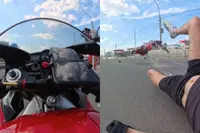 Verjaardagsritje eindigt met bizarre wheelie en afgeschreven Yamaha