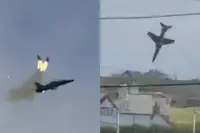 Straaljagerpiloten schieten zichzelf uit RAF-jet vlak voordat toestel neerstort