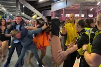 Ook tijdens Misfits Boxing zelf gingen de handjes flink los bij het publiek