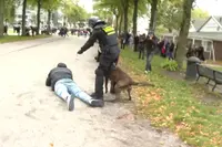 Nieuwe beelden laten zien hoe demonstratie op Malieveld volledig ontspoort