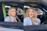 Altijd een goed idee: je haar vasthouden in de auto