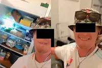 Man ziet dat deur van random huis in Ede open staat, dus neemt een kijkje