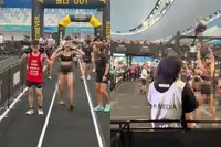 HYROX-topatlete laat alles lopen en wint race met poep langs haar benen
