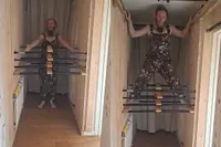 Geen idee waar hij voor traint, maar doe het maar niet na