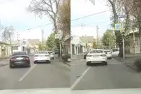 Brutaal wijffie in Mercedes krijgt in Rusland een heerlijke portie instant karma