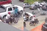 Straatrat probeert telefoon van vrouw te jatten in Colombia, maar eindigt zelf op het asfalt