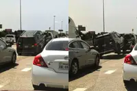 Man in Houston pikt zijn auto terug van sleepwagen, maar laat wel onder andere een  bumper achter 
