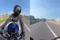 Invoegen achter een motorrijder blijkt heel moeilijk in Rotterdam