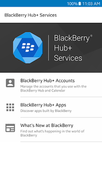 Services van BlackBerry Hub+