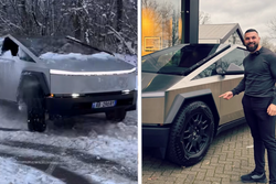 Kosso scheurt door pak sneeuw met Tesla Cybertruck en Lamborghini Urus (VIDEO)