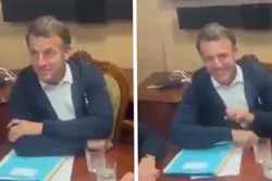 Franse president Macron op camera betrapt met 'witte poeder in envelop'