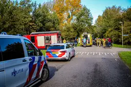Ongeval graafmachine auto Bergschenhoek2