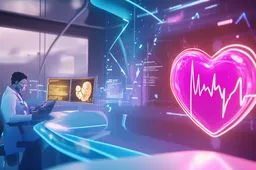 gezondheidszorg met ai roze hart