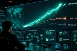 Hermes Agent verslaat Claude Code en OpenClaw in wereldwijde AI-ranglijst