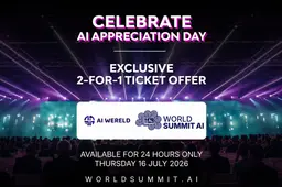 AI Appreciation Day Profiteer vandaag van een exclusieve 2-voor-1 ticketactie voor World Summit AI