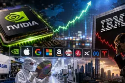 AI-beurs bereikt nieuwe mijlpaal Nvidia boven 5 biljoen dollar, IBM verrast Wall Street met winstwaarschuwing