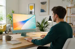 Man zit thuis in kantoor voor zijn computer om te programmeren