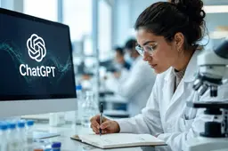 Wetenschapper in lab gebruikt ChatGPT als hulpmiddel