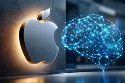 Apple logo en AI brein
