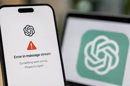 ChatGPT toont 'Error in message stream' dit betekent de foutmelding en zo los je hem op