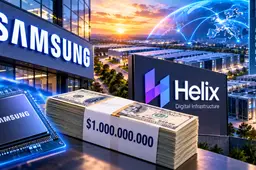 Samsung zegt 1 miljard dollar toe aan AI-infrastructuurbedrijf Helix