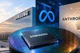 Samsung hoopt op naar miljarden bestellingen van Meta en Anthropic in AI-chiprace