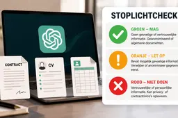 Mag je een contract, cv of klantbestand in ChatGPT zetten Gebruik deze stoplichtcheck